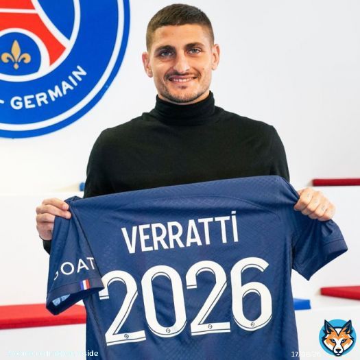 Le Paris Saint-Germain est heureux d&rsquo;annoncer la prolongation de contrat de Marco Verratti pour deux saisons suppl&eacute;mentaires. L&rsquo;international italien est d&eacute;sormais li&eacute; avec le club de la capitale jusqu&rsquo;au 30 juin 2026.