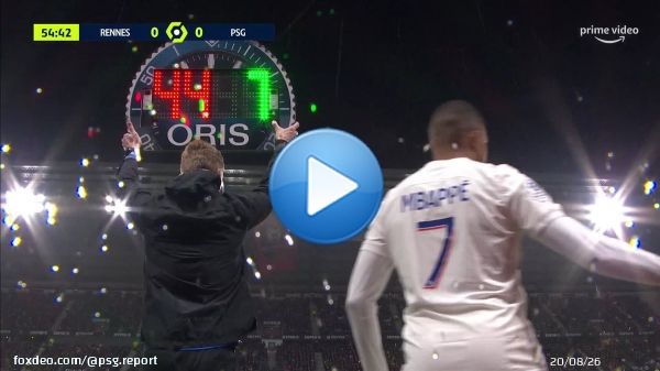 The incredible ovation that Mbapp&eacute; received from the whole stadium when he came on against Rennes!   #SRFCPSG