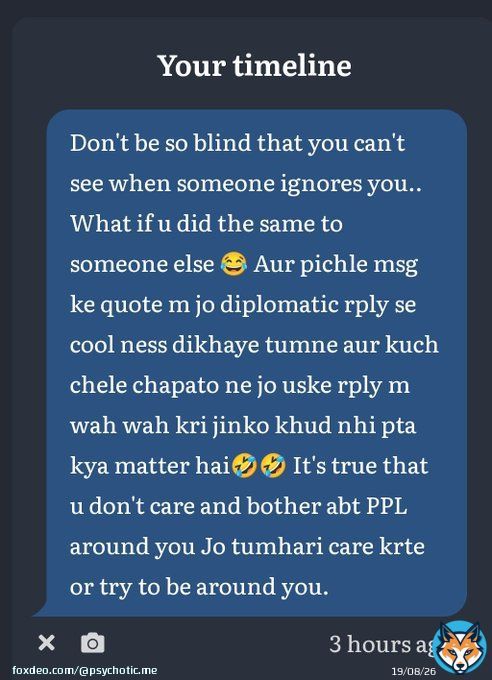 *Coolness dikhayi nhi h.. I'm actually Cool agar aap sach me mujhe jante to aapko ye baat pta hoti... Aur 'Diplomatic' word is not in my dictionary.. Treat As you want to be treated!! Simple