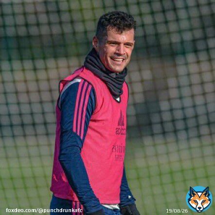 | : All smiles from Granit Xhaka  #AFC #COYG