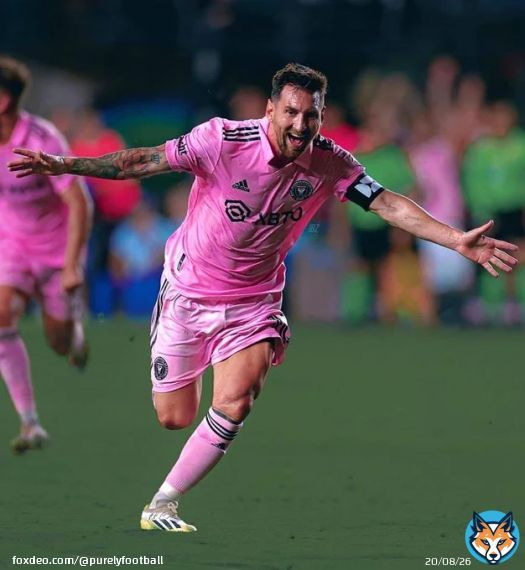 Messi has scored a brace against Orlando today   Lionel Messi with the Inter Miami shirt:   3 games  5 goals  1 assist
