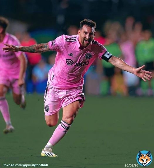Messi has scored a brace against Orlando today   Lionel Messi with the Inter Miami shirt:   3 games  5 goals  1 assist