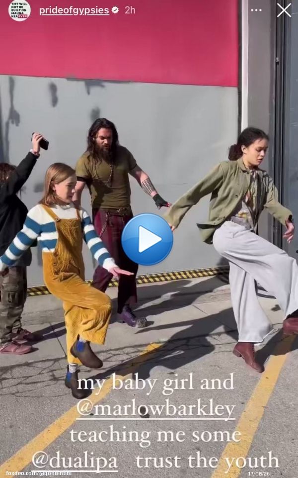 Jason Momoa being a total girl dad and learning choreography with his daughter and young costar on the set of Slumberland 0:3417.2K views