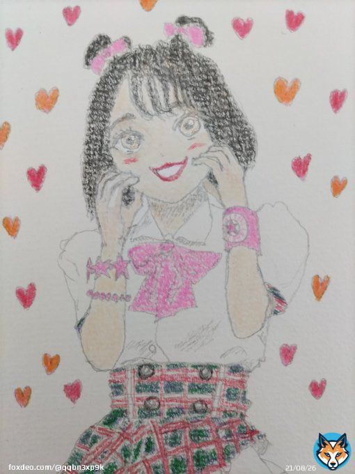 2月11日(土)、投票完了  アイドルグループ #マシュマロ3d+の さくら(宮沢ちはる)を描きました。 歌って踊る姿はかわいいしかっこいい！  ちはるんの投票画面   #宮沢ちはる #新EXガールズオーディション #スカパーアダルト放送大賞