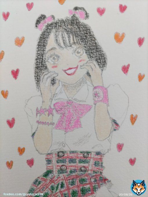 2月11日(土)、投票完了  アイドルグループ #マシュマロ3d+の さくら(宮沢ちはる)を描きました。 歌って踊る姿はかわいいしかっこいい！  ちはるんの投票画面   #宮沢ちはる #新EXガールズオーディション #スカパーアダルト放送大賞