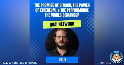 Quai co-founder @mechanikalk went on @MissionDeFi to discuss the goals, future, and development of Quai Network.  Have you had the chance to watch?