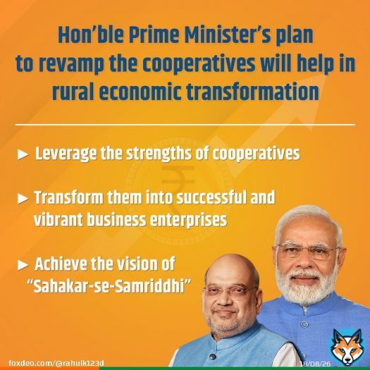 #PMModi @narendramodi has taken a historic decision to form 3 multi state cooperative societies to further strengthen d cooperative sector. a)Seed b)Organic & Export society  -Total world market size of organic food'20, ₹10Lakh Cr - India share 22.70%, so huge scope of expansion