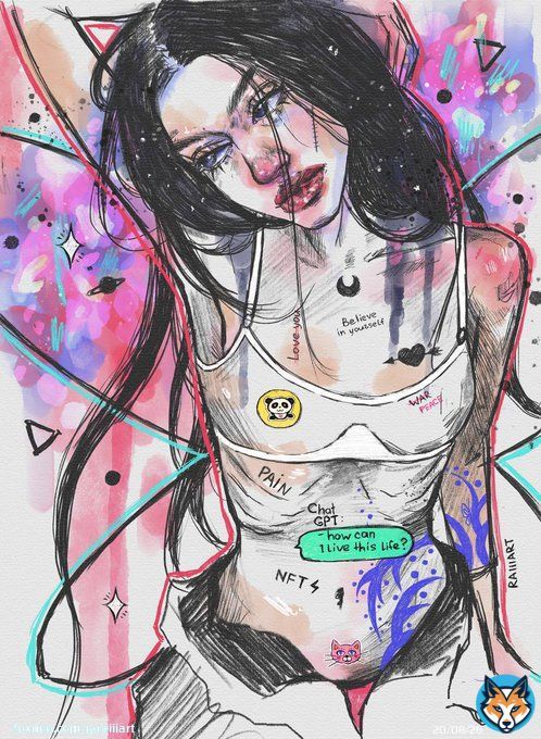 NEW DROP   &ldquo;Marks on my Body&rdquo;  Sometimes moments from your life show up as marks on your body.  Hand drawing on Procreate  Reserve 0.18 ETH Link, wip, step by step