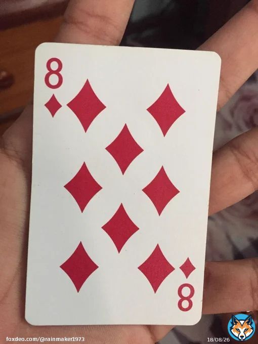 How old were you when you first noticed the '8' in the middle of the 8 of diamonds card?