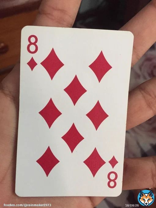 How old were you when you first noticed the '8' in the middle of the 8 of diamonds card?