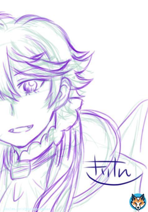 ナルシストルー君。 初描きなんだ。 許してくれないか。 お刺身野菜  #デパプリ   #ブンドル団
