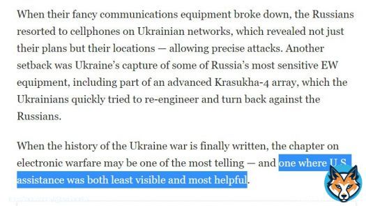One of the biggest surprises for me from this war has been the muted role played by Russian EW so far. I suspect US support (including Starlink) has been critical. Probably worth waiting until we get more information before drawing too many conclusions.