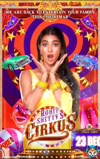 All set to simply steal your hearts once again, presenting Pooja Hegde’s first look from Rohit Shetty’s Cirkus! . #PoojaHegde #Cirkus