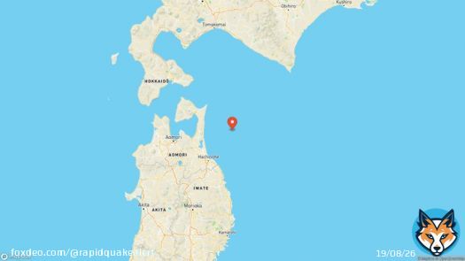 [] Earthquake Final Data: A magnitude 3.7 #地震 (#earthquake) with an Shindo Intensity of 2 has occured 青森県東方沖 (Aomori Prefecture east coast) with a depth of 60km at 10/23 22:01 JST. #japan