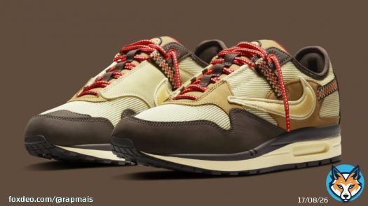 Nike Air Max 1 x Travis Scott tem lan&ccedil;amento confirmado no Brasil -
