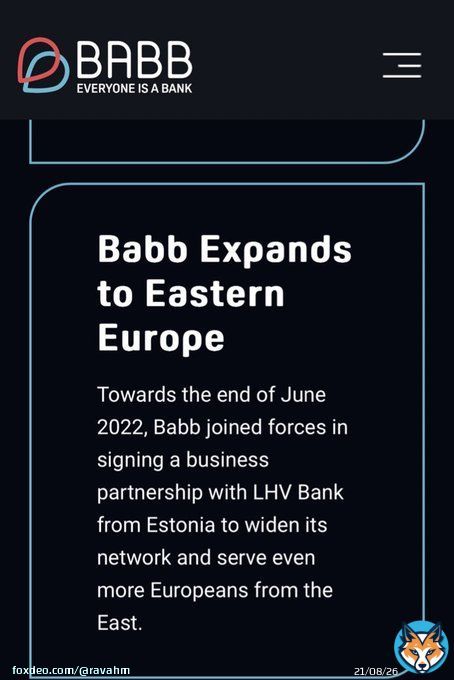 $BAX is also partnered with banks that allows their customers to trade crypto.    #bitcoin #babb $TEL