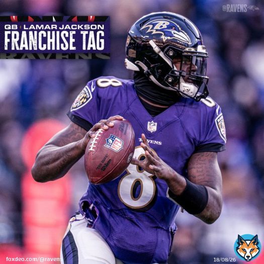 We have used the franchise tag on quarterback Lamar Jackson.