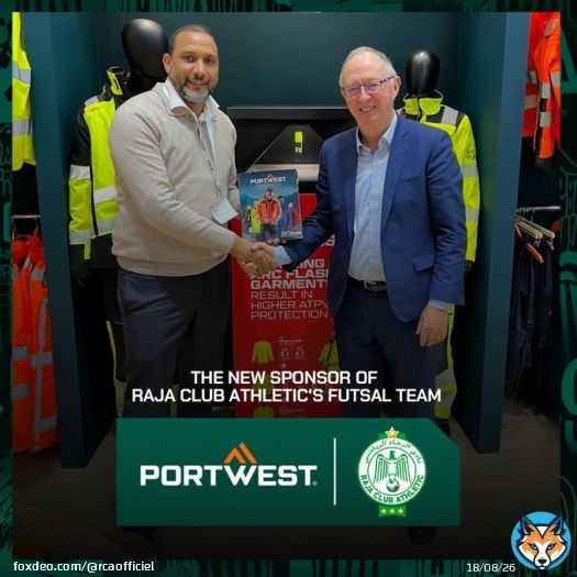 Please join us in welcoming the new sponsor of Raja Club Athletic's futsal team