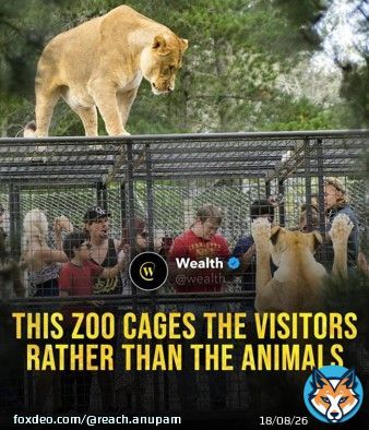 Now, this is what I call a 'close encounter'. The hunter becomes the prey! What a wild concept&hellip; Would be interesting to experience once, don&rsquo;t you think?   Credit: wealth(IG)  #wildlife #zoo #newzealand #predators #wild