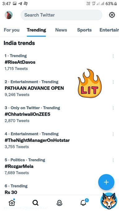 Our trend PATHAAN ADVANCE OPEN trending in India at number 2 spot   #PathaanAdvanceBooking