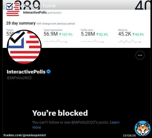 Lol another  triggered soy polling account  did I hurt your feelings? @IAPolls2022   Imagine running a polling account and blocking people  lmao