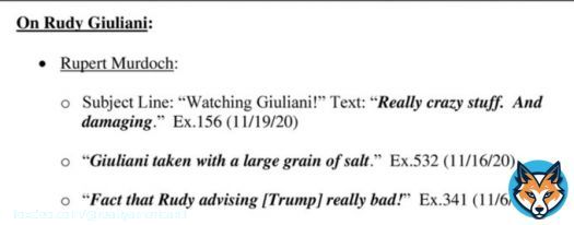 Rupert Murdoch and his talking heads at Fox News all knew how ridiculous Rudy Giuliani sounded, and knew how wrong the big lie was, but they helped spread it.  Fox News is just as responsible for what happened on January 6th.