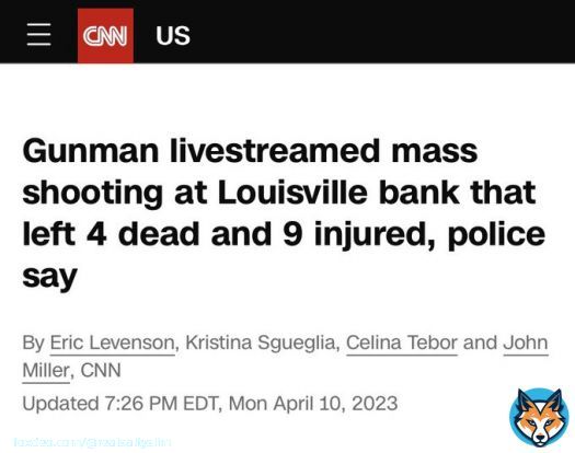 A Trump hating leftist from the pronoun brigade carried out a mass shooting today at a bank in Louisville. He killed 4 coworkers and injured 9. It disappeared from the news cycle already because it doesn&rsquo;t fit the narrative.   If he was a bidenhater it would be on every news&hellip;
