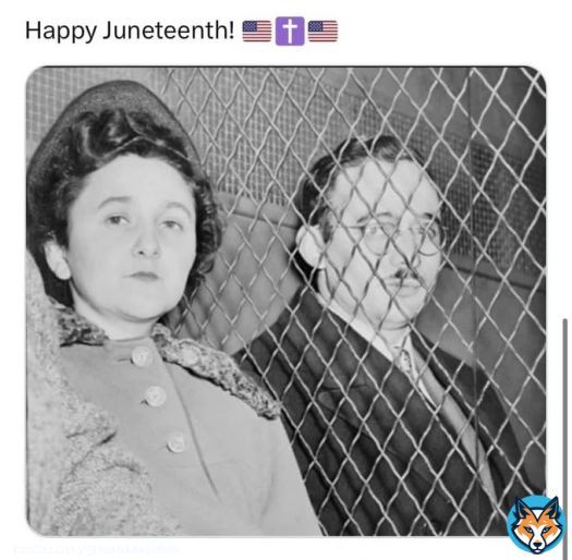 At the Stew Peters Network, we celebrate 'Juneteenth' by commemorating the execution of two subversives:  Julius and Ethel Rosenberg.