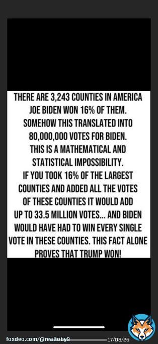 No way this POS illegitimate president won! FJB! @SpeakerMcCarthy @Jim_Jordan @FoxNews @TuckerCarlson @MSNBC @CNBC @CNN @cnnbrk @FoxNewsSunday Retweet!