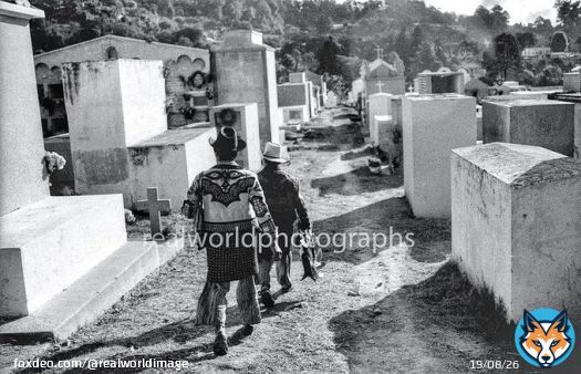 Solola residents visit the local cemetery. Guatemala, Central America. Gary Moore photo. Real World Photographs. #photography #cemetery #guatemala #photojournalism #blackandwhite #nikon #sweden #canada #malmo #realworldphotographs #garymoorephotography #travel #nineties