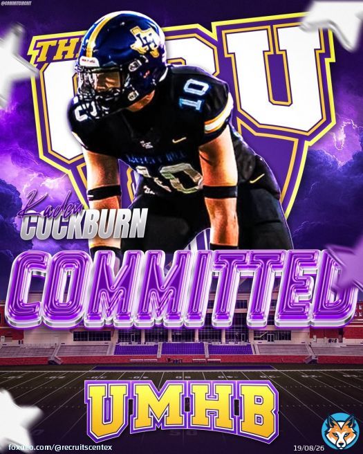 Let’s go Kaden!! Gonna go compete for natty titles. Should be on that field much sooner than later, Future all conference. Congrats, proud of how you do things. #gocruQuoteKaden Cockburn@KadenCockburn·Feb 2#AGTG 1000% Committed! I want to thank God, my family and friends, and all the coaches that have believed in me to get me where I am today!! #gocru #bleedpurple #recruitLH #fin1sh @Coach_TrippM @coachmcarey @coachcarrigan10 @CoachSeaborn @CoachMolina40 @Coach_AcevedoShow more
