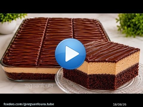 كيكة الشوكولاتة الشهيرة مذاقه لا تقاوم سهلة، اقتصادية وهشة جداً Layer Chocolate Cake
