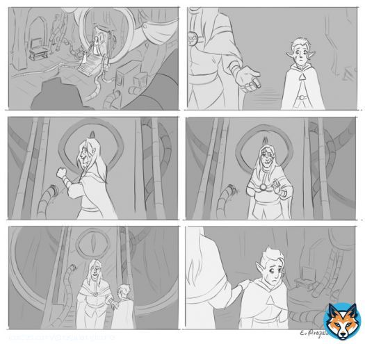 a weird shadow in the lab  #owlhouse #toh #tohfanart #tohcollector #thecollector #tohbelos #emperorbelos #philipwittebane #huntertoh #storyboard