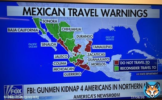 Mexican Cartels kidnapped 4 Americans this weekend and Mexico is so DANGEROUS that if you go to Mexico &ldquo;you are on your own!&rdquo;  But but but.. Ukraine!