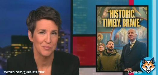 Rachel Maddow put a spotlight on the Republicans from Tulsi Gabbard to Marjorie Taylor Greene and Ron DeSantis who criticized Biden&rsquo;s historic trip to Ukraine.  Biden going to Ukraine war zone to show support on 1 year anniversary was incredible!  #OurBlueVoice  #ProudBlue
