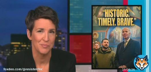Rachel Maddow put a spotlight on the Republicans from Tulsi Gabbard to Marjorie Taylor Greene and Ron DeSantis who criticized Biden&rsquo;s historic trip to Ukraine.  Biden going to Ukraine war zone to show support on 1 year anniversary was incredible!  #OurBlueVoice  #ProudBlue
