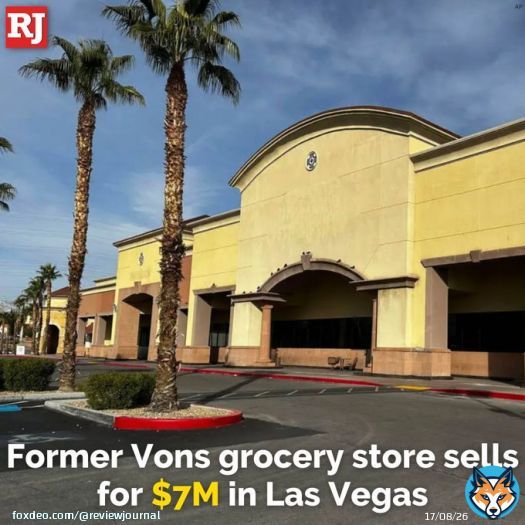 The site of a shuttered Las Vegas Vons grocery store has earlier this month for $7.15 million, Clark County records show. STORY: