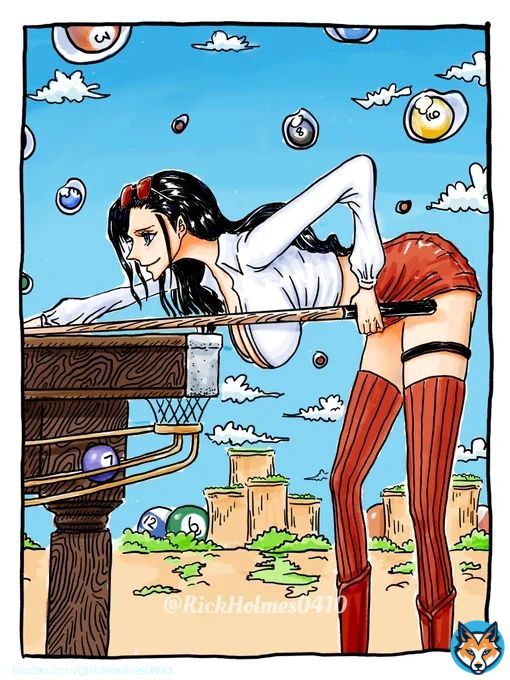 Shot !   Artist:@RickHolmes0410  #ONEPIECE1089 #ONEPIECE1069  #nicorobin #ワンピース #ニコ・ロビン  #fanart #art #anime #manga #girl #animegirl #fitnessgirl #美少女 #sports #sportgirl  #Billiards