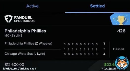 $12,600 TO $22,600 NEXT TRIP IS ON @FDSPORTSBOOK     I GIVE OUT PLAYS LIKE THIS EVERYDAY!   #GamblingTwitter #SportsBetting