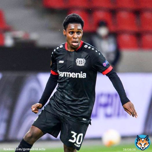 | CONFIRM&Eacute;  : Le Real Madrid suit attentivement Jeremie Frimpong  (Bayer Leverkusen, d&eacute;fenseur droit), comme annonc&eacute; en exclusivit&eacute; il y a plusieurs mois par @LSR_RM.   @Ramon_AlvarezMM #RealMadrid