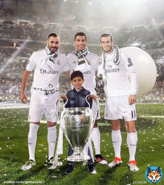 Cristiano Ronaldo won the champions league in Lisbon in 2014   Gareth Bale won the champions league in Cardiff in 2017  Karim Benzema won the champions league in 2022 in Paris.  The best attack making history.