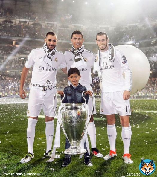 Cristiano Ronaldo won the champions league in Lisbon in 2014   Gareth Bale won the champions league in Cardiff in 2017  Karim Benzema won the champions league in 2022 in Paris.  The best attack making history.