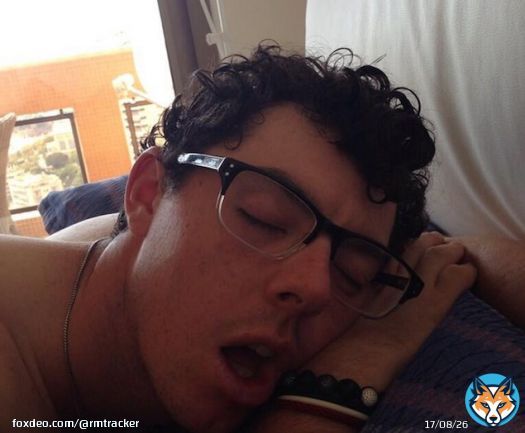 Rory while waiting 32 minutes to tee off on 7