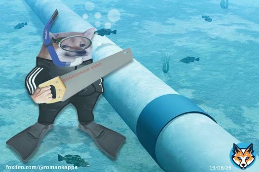 First exclusive photo of the sabotage operation on the Nord Stream pipeline  #NAFO #NAFOfellas #NordStream2