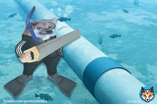 First exclusive photo of the sabotage operation on the Nord Stream pipeline  #NAFO #NAFOfellas #NordStream2