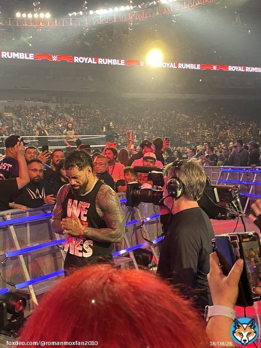 Roman watching Jey from afar is legit cinema #ROYALRUMBLE