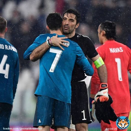 Buffon: 'I couldn't fail to recognise he just did something extraordinary.' 'So when I walked beside him, I just asked him, 'Cristiano, how old are you? He smiling, replied, I'm 33... not bad, right? And we both started laughing.'