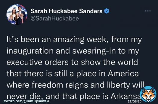 Banning CRT and outlawing the word &lsquo;Latinx&rsquo; will rank right up there with the Emancipation Proclamation and Civil Rights Act. A hundred years from now, school children everywhere will learn about the great civil rights leader Sarah Huckabee Sanders.