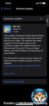 Here is the long awaited ios16.1 update.   #iOS16 #iOS161 #iPhone #Apple