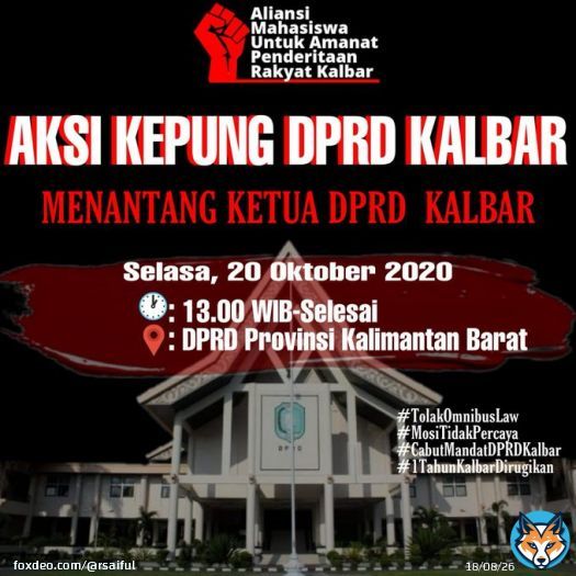 Kalbar lanjut lagi... @mahasiswaYUJIEM @Dandhy_Laksono @faridgaban   #JegalsampaiBatal #tolakomnimbuslaw